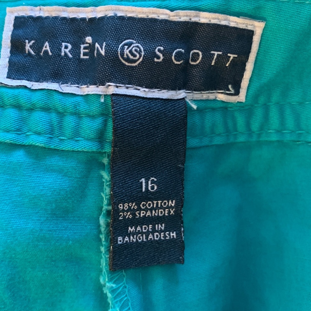 Karen Scott green skort. Size 16 - Picture 4 of 4